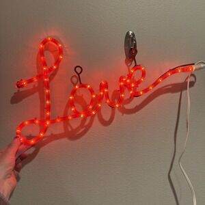 Vintage 2002‎ LOVE Rope Lighting Window Decoration 20 X 8.5" Target Brands